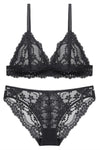 Triangle Blue Sage Lace Lingerie Set