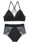 Sexy Triangle Deep Mauve Lingerie Set