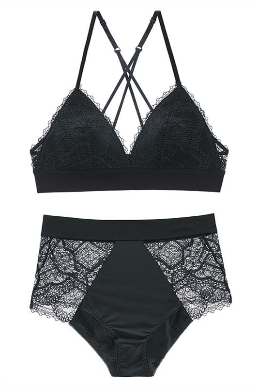 Sexy Triangle Deep Mauve Lingerie Set