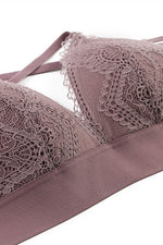 Sexy Triangle Deep Mauve Lingerie Set
