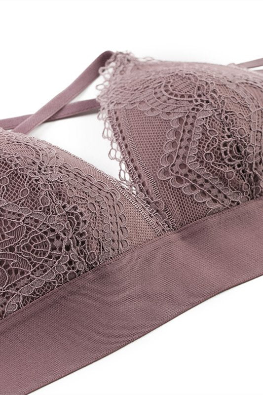 Sexy Triangle Deep Mauve Lingerie Set