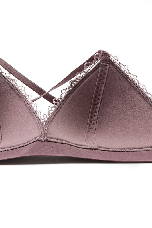 Sexy Triangle Deep Mauve Lingerie Set