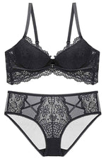 Dark Green Lace Lingerie Set