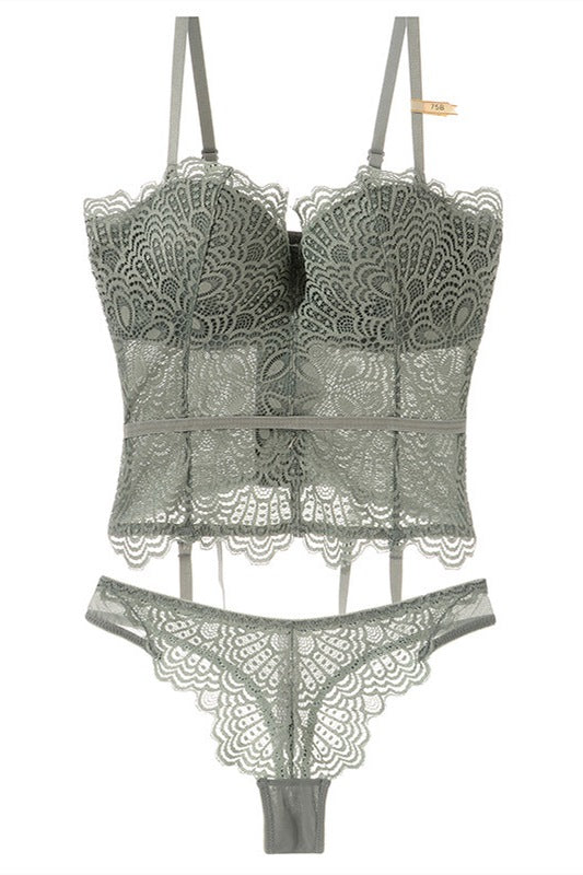 Sage Lace Lingerie Set