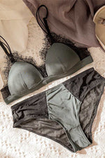 Sexy Triangle Green Lingerie Set
