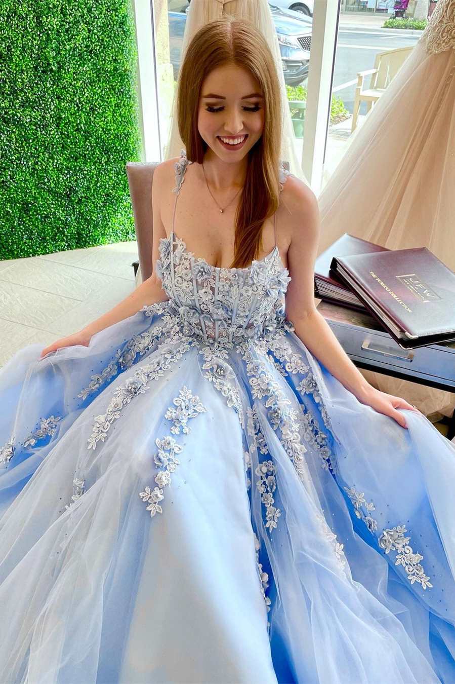 sachin and babi light blue dress Powder blue wedding guest dress main image 0