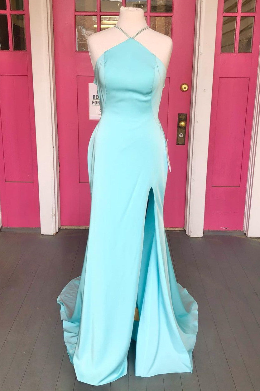 Criss Cross Straps Pool Blue Long Formal Dress FancyVestido Criss Cross Straps Pool Blue Long Formal Dress FancyVestido