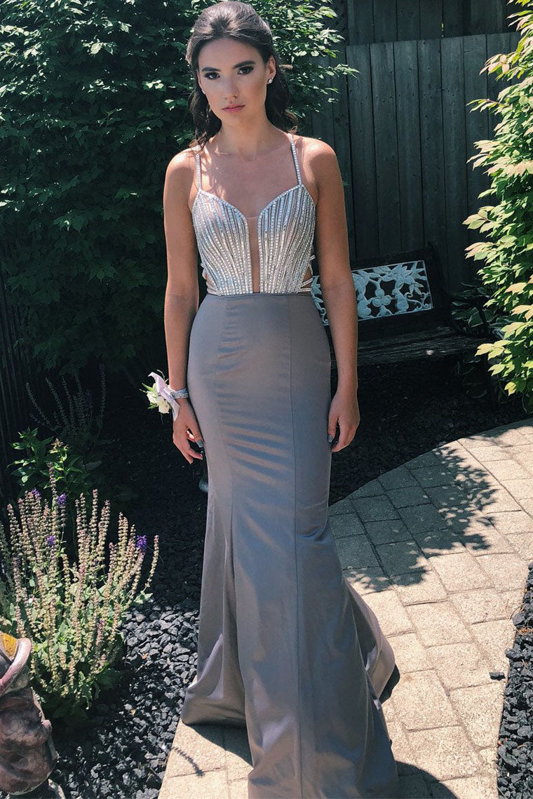 grey and red prom dress Black Tulle and Red Sequins Long Prom Dress, Off the Shoulder Evening