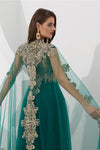 Elegant Green Beaded Floor Length Prom Formal Dress