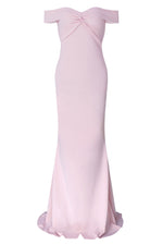 Off the Shoulder Mermaid Long Pink Party Dress