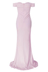 Off the Shoulder Mermaid Long Pink Party Dress
