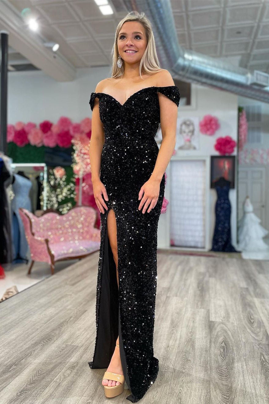 green emerald velvet dress Fitted Off Shoulder Glitter Gown by Ladivine CC2212  ABC Fashion