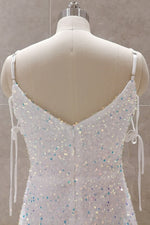 Stunning A-Line White Sequins Party Dress