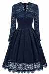 Long Sleeves Lace Wisteria Party Dress