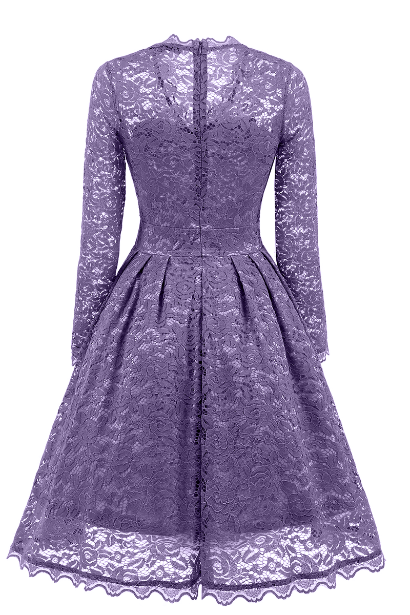 Long Sleeves Lace Wisteria Party Dress