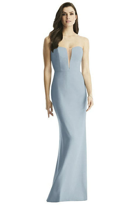 Strapless Mermaid White Long Bridesmaid Dress FancyVestido Strapless Mermaid White Long Bridesmaid Dress FancyVestido