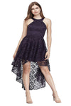 Halter Asymmetry Lace Cut Out Party Dress