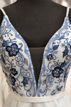 Straps Embroidery Homecoming Dress with Illusion V Inset