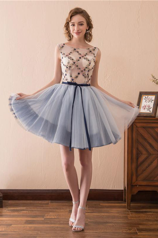 Blue Short Homecoming Dress Party Dress