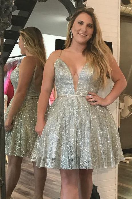 sachin and babi light blue dress Aleta Halter Sequin Homecoming Dress 1281 main image 1