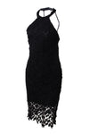 Halter Backless Sheath Burgundy Party Dress