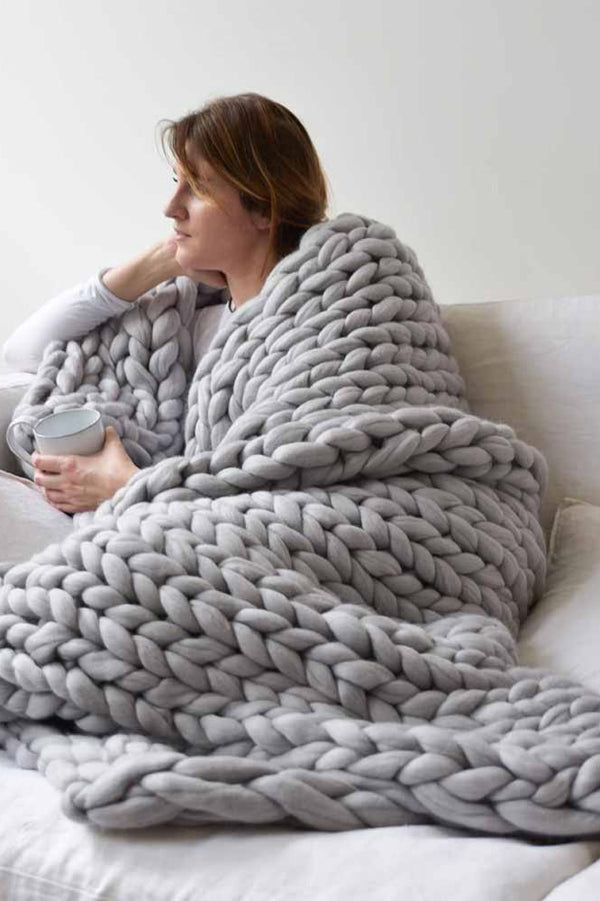 Handmade Chunky Knit Blanket