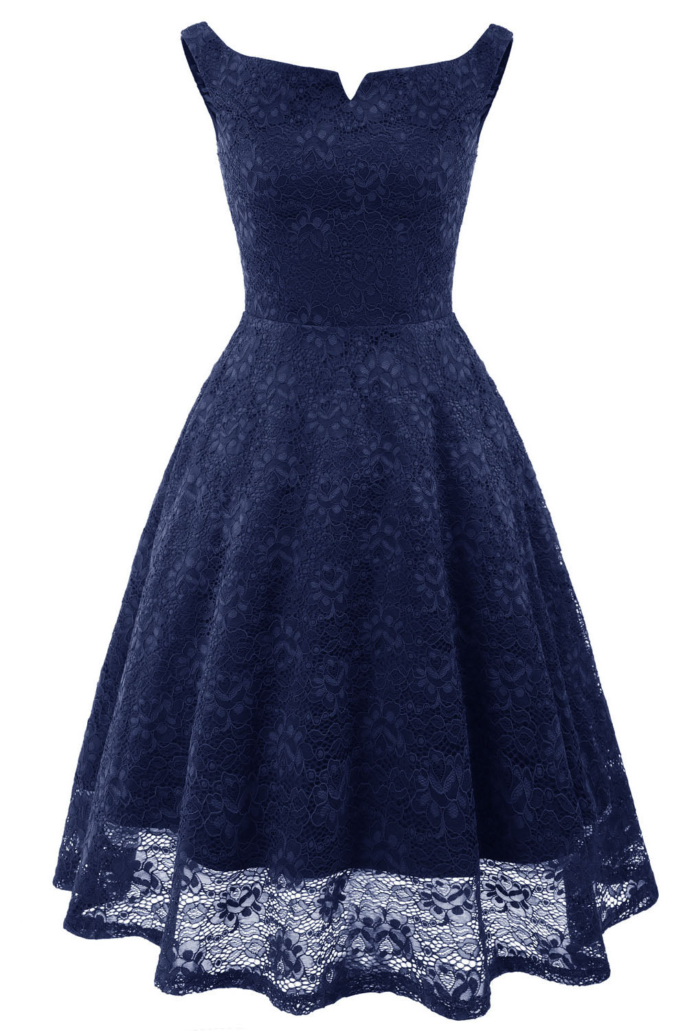 V-Wire Lace Navy Blue Short Party Dress FancyVestido V-Wire Lace Navy Blue Short Party Dress FancyVestido