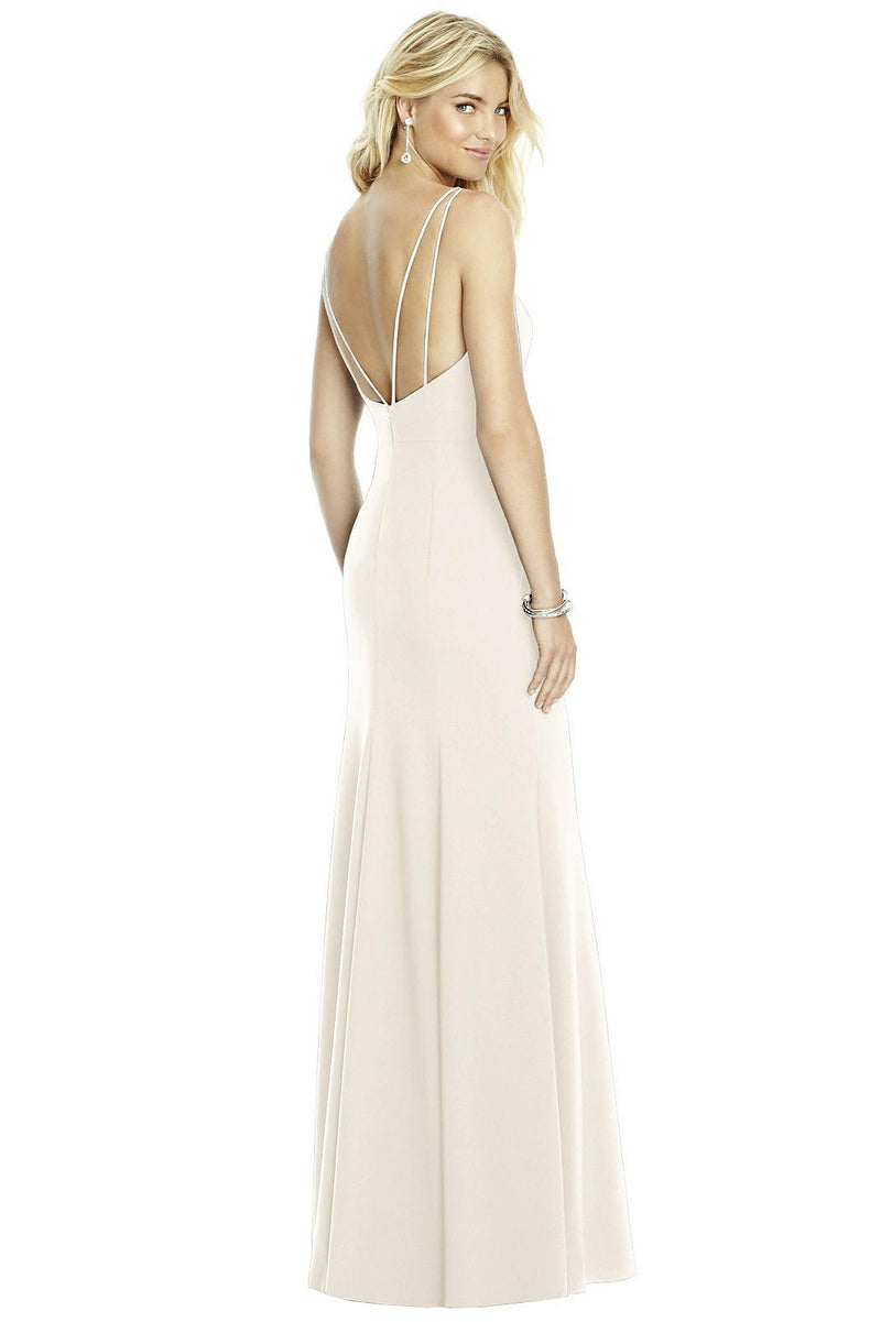 Boat Neck Sleeveless White Bridesmaid Dress with Open Back