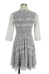 Jewel Neck Lace Short Party Dress