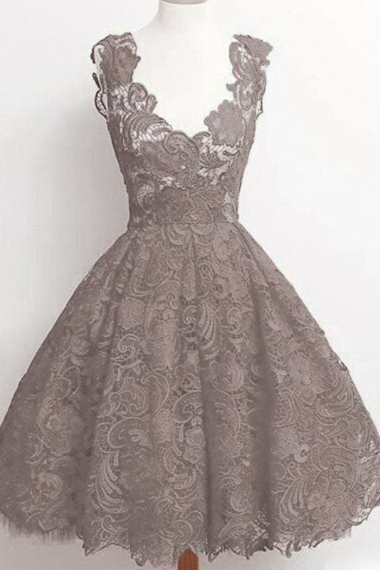 Sleeveless Lace Short Ball Gown party Dress
