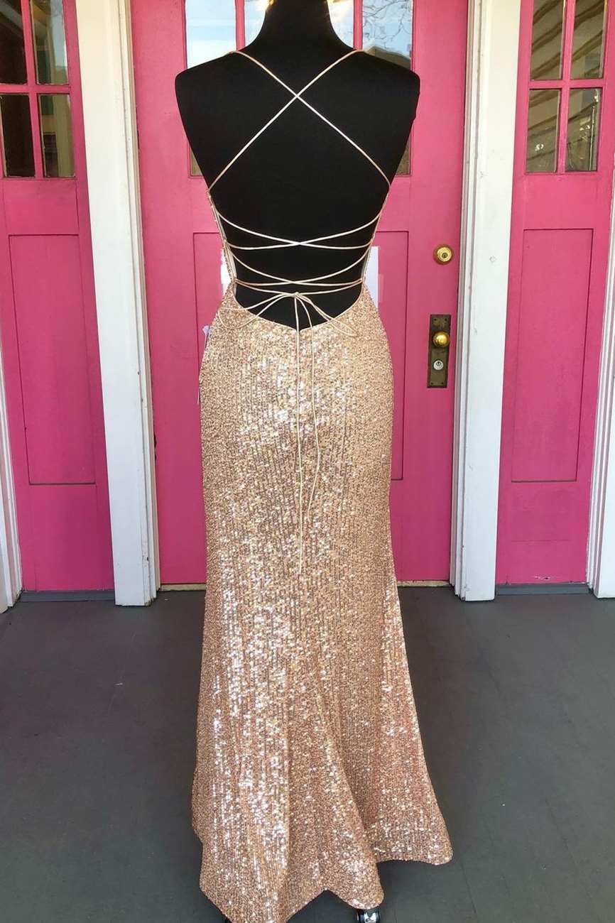 Tight gold sequin shop dress