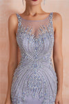 Boutique Mermaid Beading Long Lavender Prom Dress