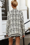 Knit Gingham Cardigan with Pockets