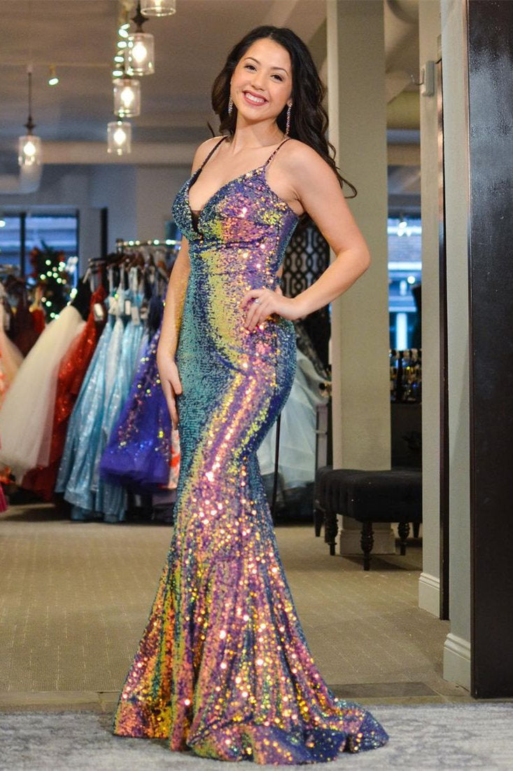 Chic Omber Sequins Mermaid Prom Dress