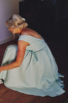 Classic Blue Midi Length Bridesmaid Dress