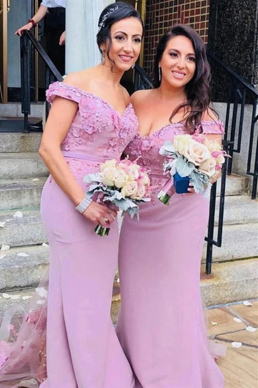 Eelgant Off the Shoulder Mermaid Lilac Bridesmaid Dress with Lace FancyVestido Eelgant Off the Shoulder Mermaid Lilac Bridesmaid Dress with Lace FancyVestido