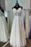Gorgrous Ivory Tulle Lace Long Wedding Dress