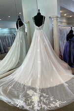 Gorgrous Ivory Tulle Lace Long Wedding Dress
