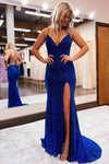 Elegant Royal Blue Mermaid Long Party Dress