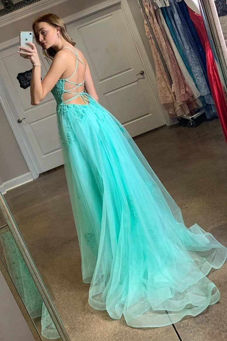 Princess Hot Pink Appliqued Prom Dress with Slit FancyVestido Princess Hot Pink Appliqued Prom Dress with Slit FancyVestido