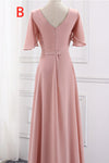 Chiffion Halter Pink Mismatched Bridesmaid Dress