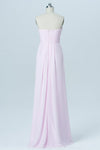 Sweetheart Baby Pink Ruched Bridesmaid Dress