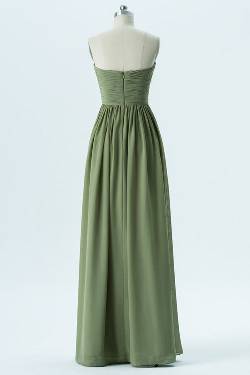 Oliver Green Sweetheart Chiffon Bridesmaid Dress with Belt