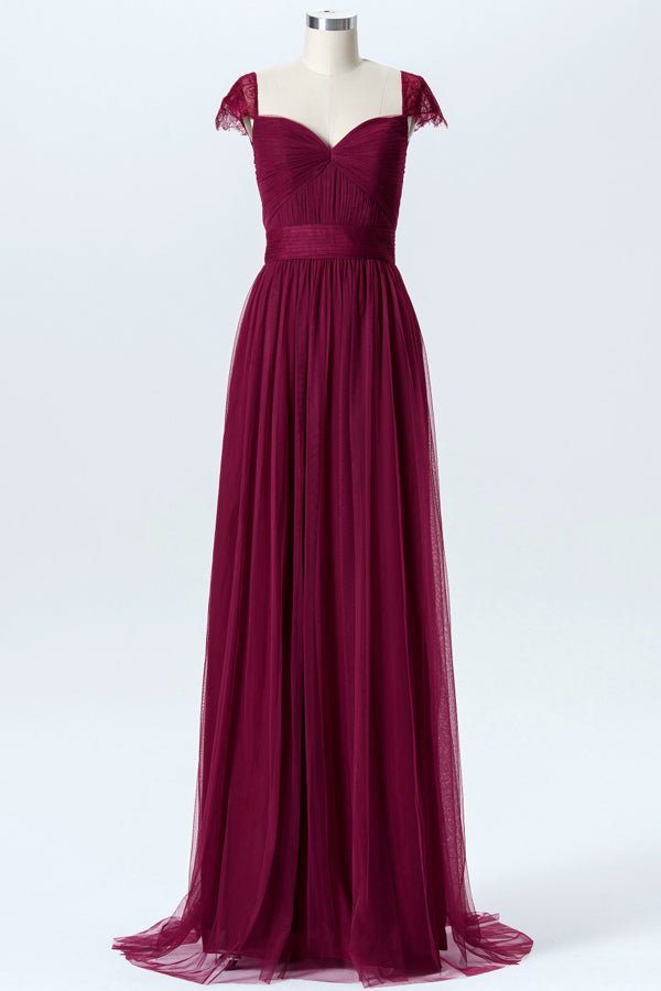 chinese dress ladies Short Burgundy Bridesmaid Dresses Off the Shoulder Prom Dress with Sleeves main image 0