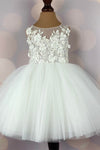 Delicate Lace Top Flower Girl Dress with Appliques