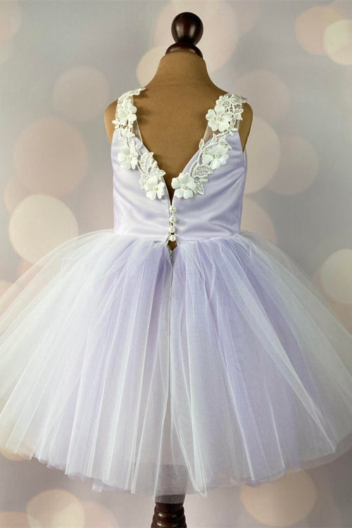 Adorable Lavender Tulle Girl Party Dress