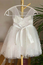 Adorable Ivory Toddler Dress with Pearls