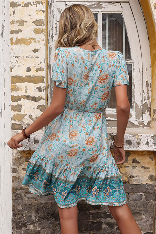 Floral Print Summer Midi Dress