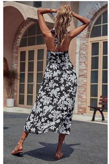 Halter Floral Prine Summer Dress