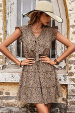 Sexy Leopard print Short Summer Dress